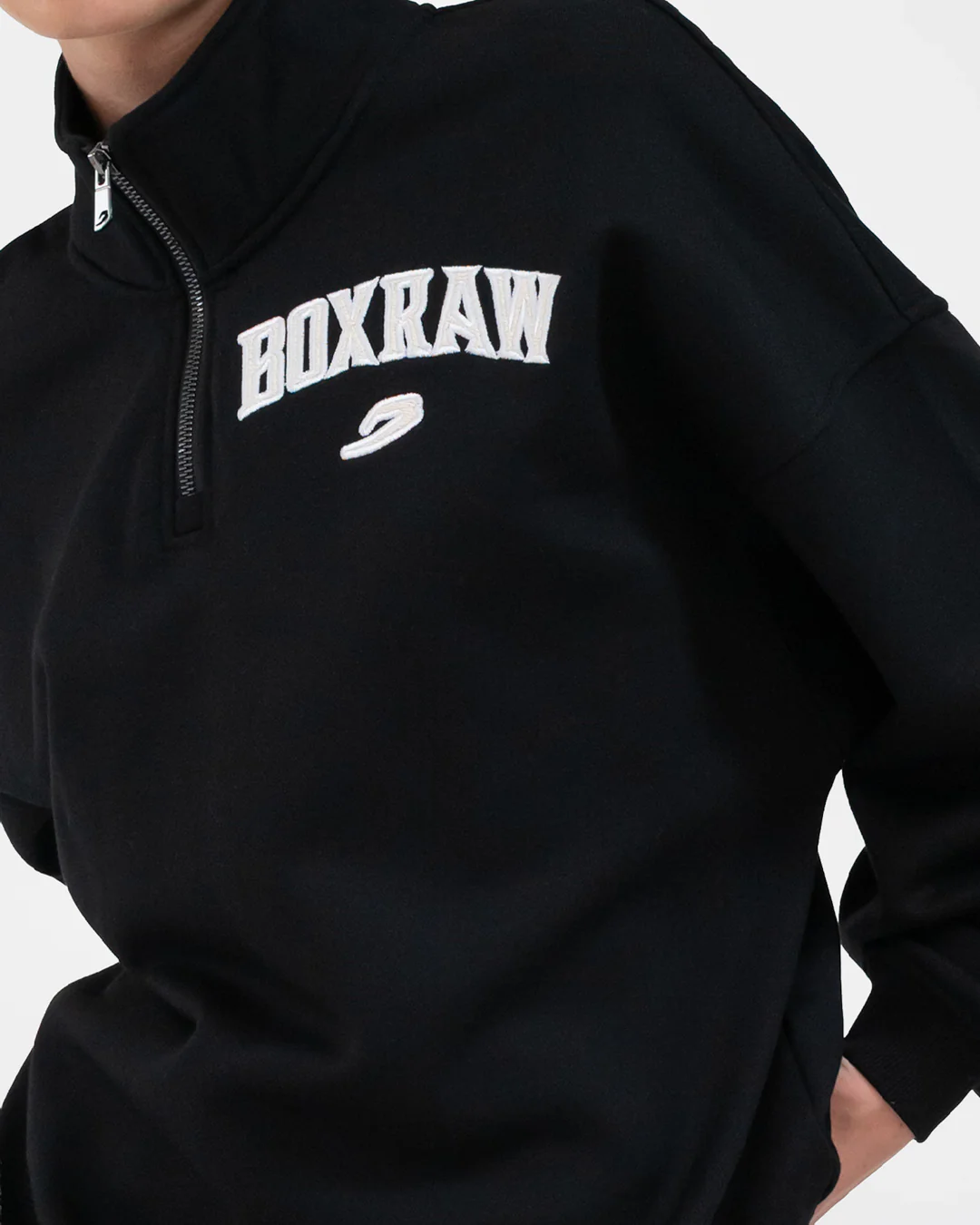 East Street 1/4 Zip - Black - Image 6
