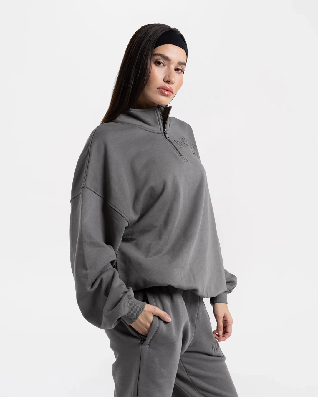 East Street 1/4 Zip - Distressed Grey - Image 5