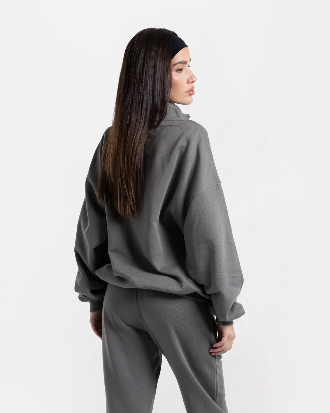 East Street 1/4 Zip - Distressed Grey - Image 6