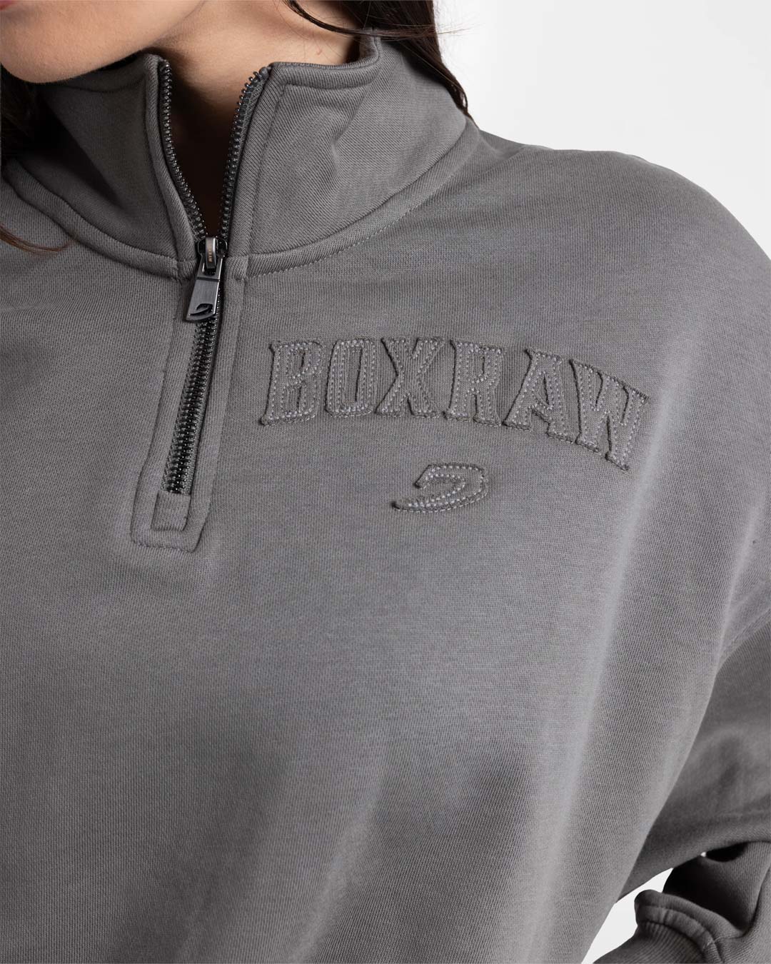 East Street 1/4 Zip - Distressed Grey - Image 8