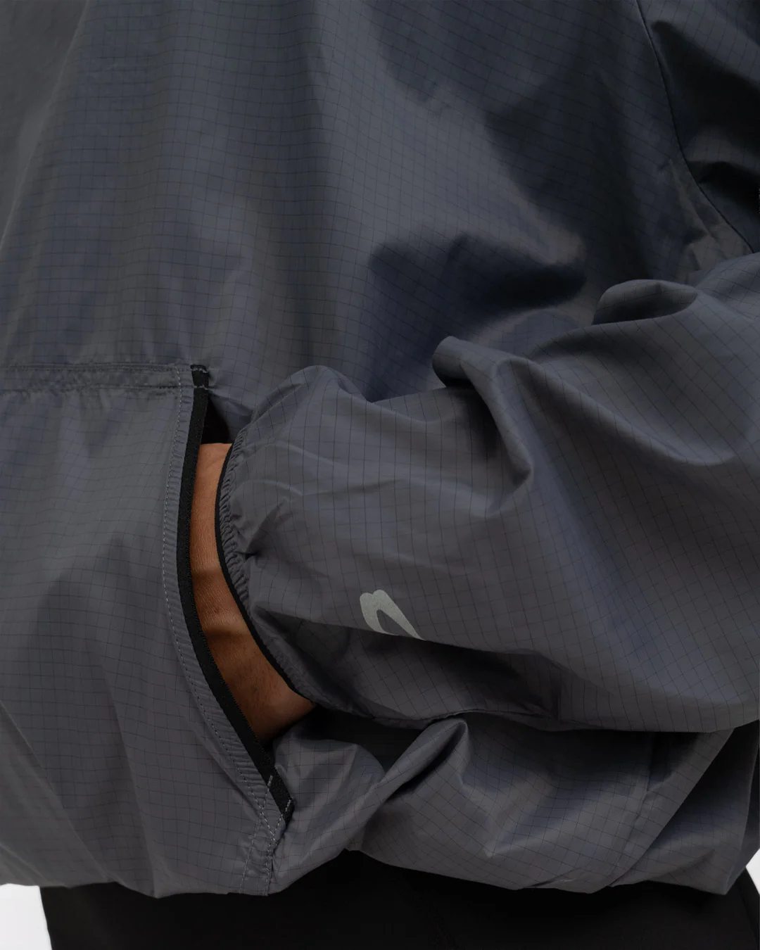Genaro Oversized Windbreaker Hoodie - Charcoal - Image 7