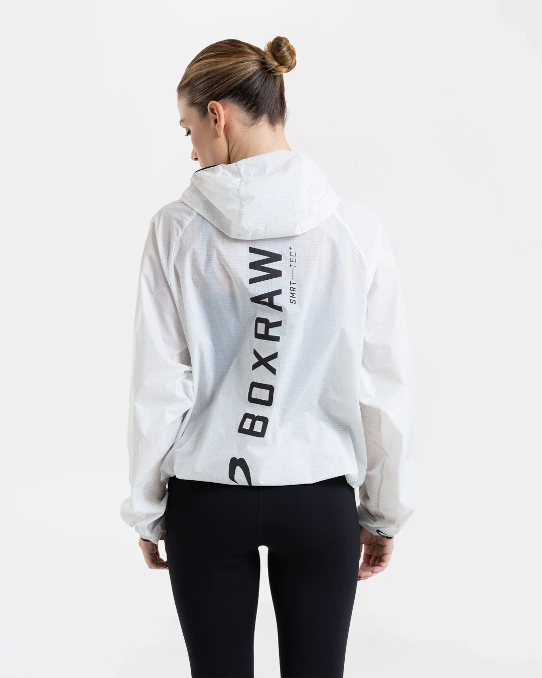Genaro Oversized Windbreaker Hoodie - White - Image 5
