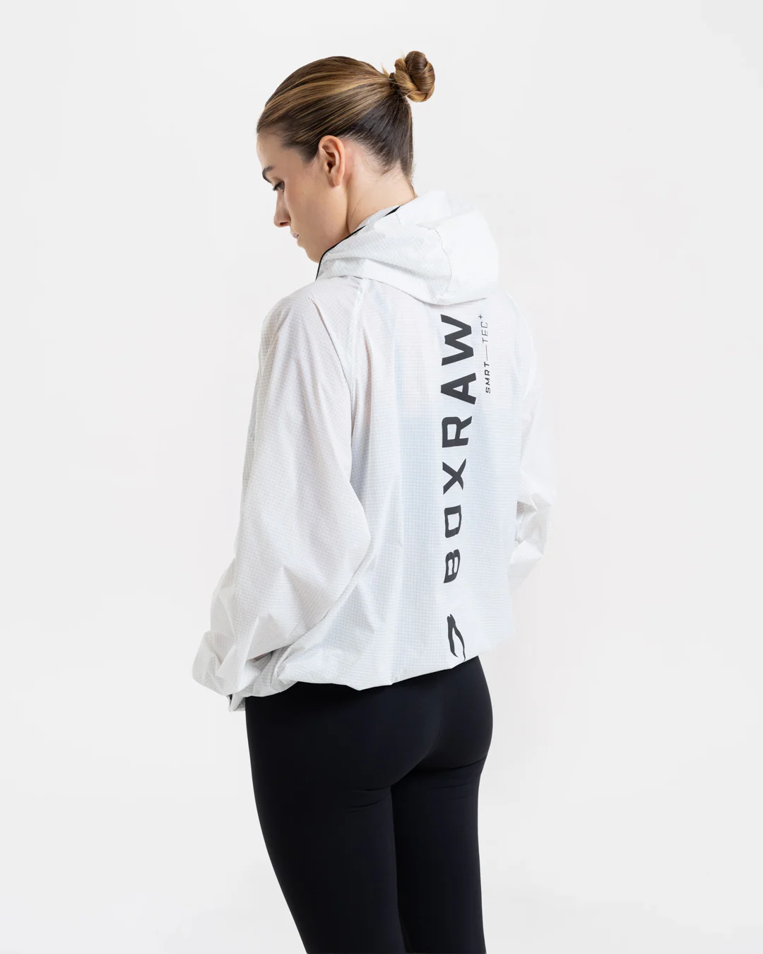 Genaro Oversized Windbreaker Hoodie - White - Image 6
