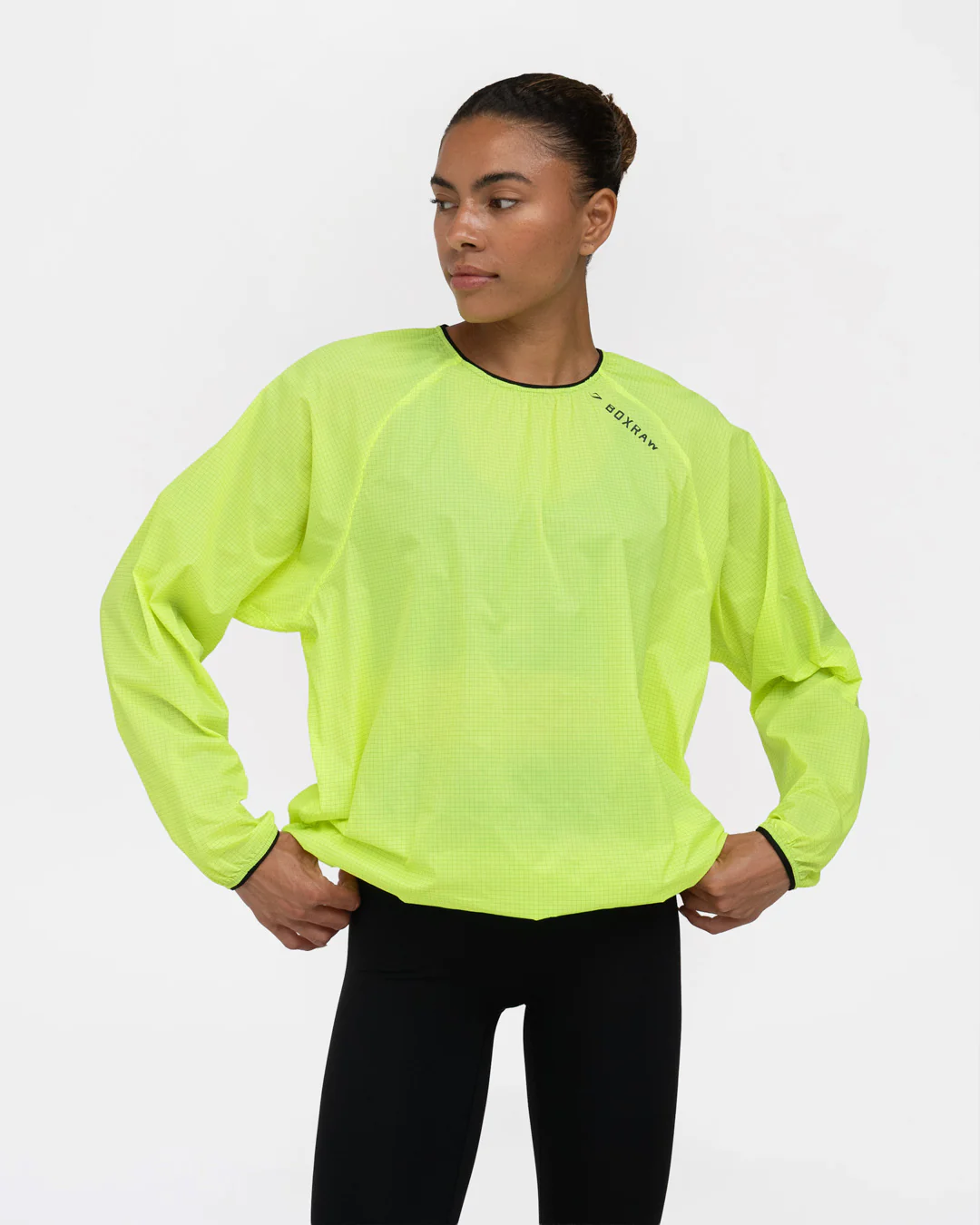 Genaro Oversized Windbreaker Crew - Neon Yellow - Image 3