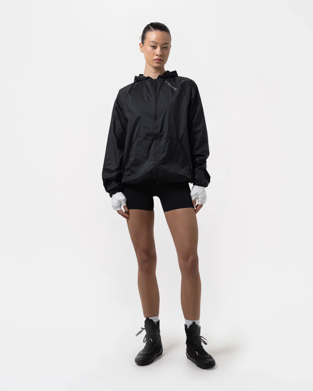 Genaro Zip Up Windbreaker - Black - Image 2