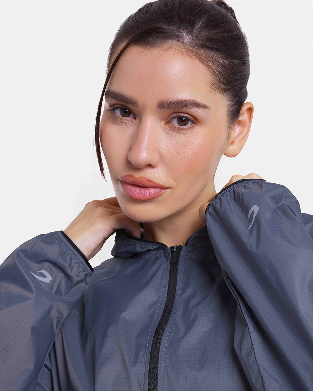 Genaro Zip Up Windbreaker - Charcoal - Image 3