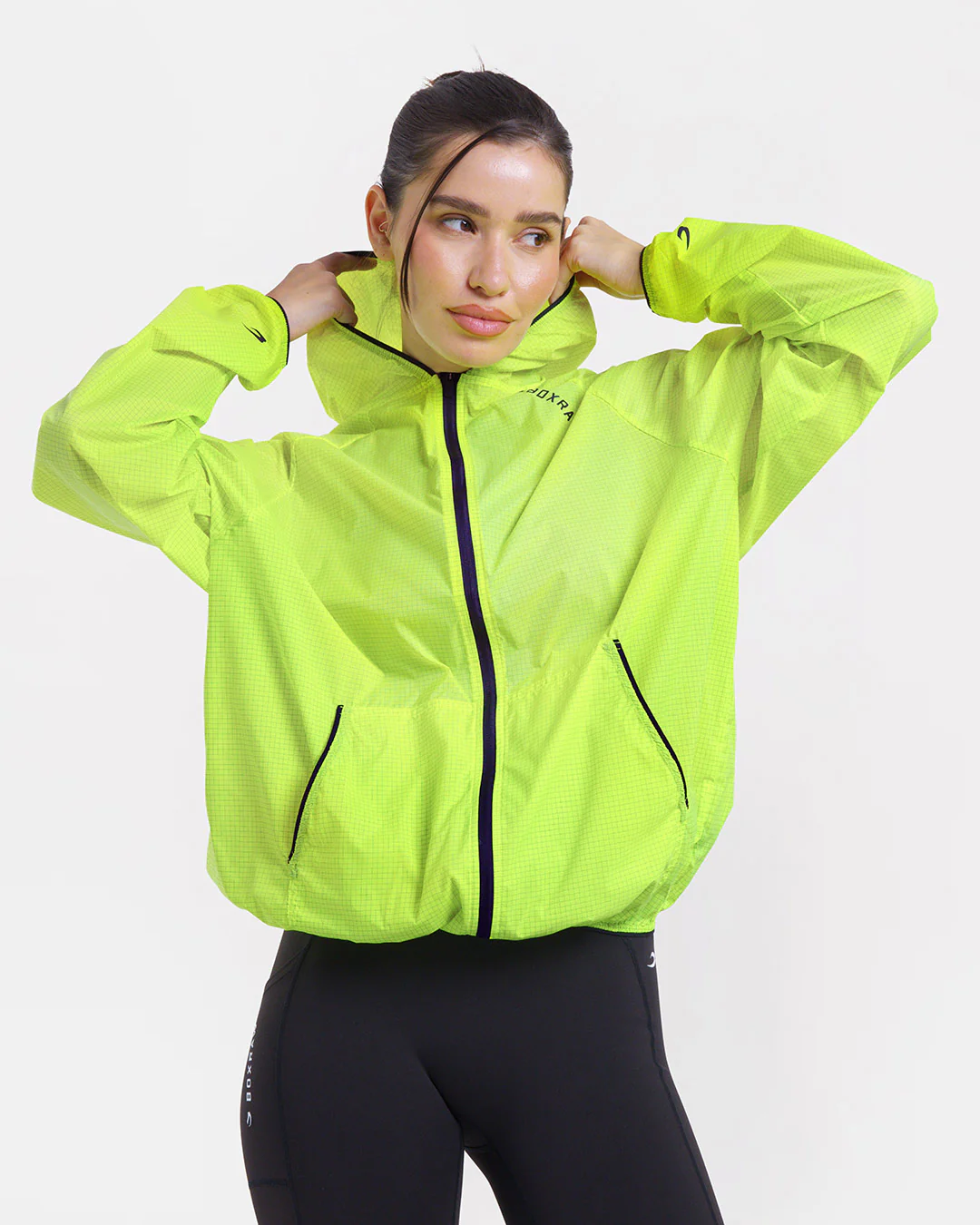 Genaro Zip Up Windbreaker - Neon Yellow - Image 3