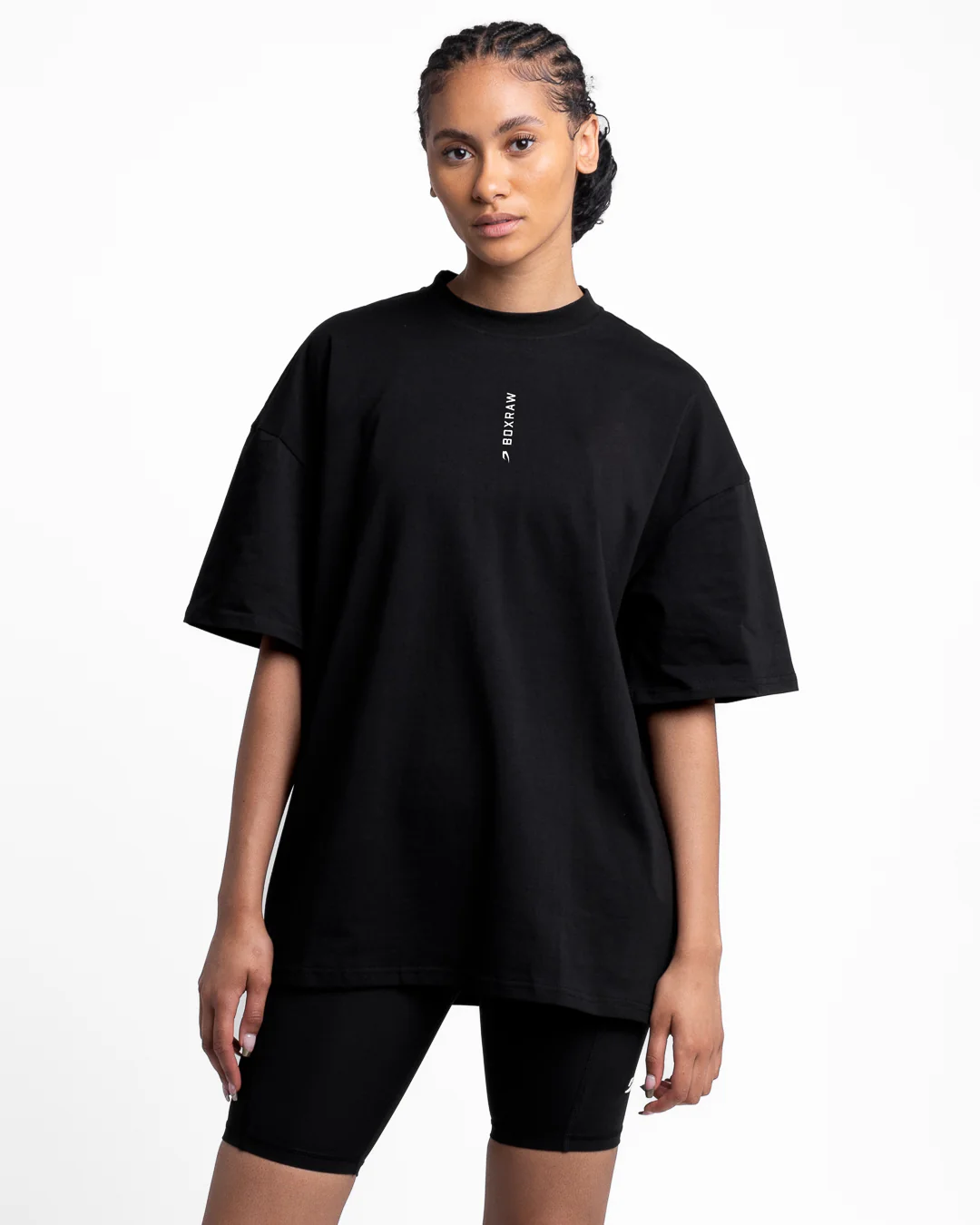 Lineal Oversized T-Shirt - Black - Image 6