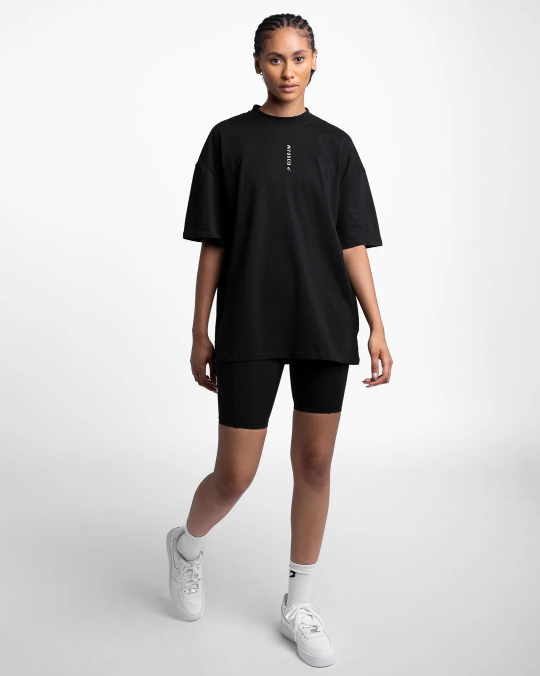Lineal Oversized T-Shirt - Black - Image 9