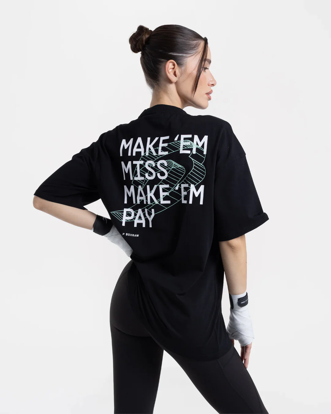Make 'Em Miss Oversized T-Shirt - Black - Image 4