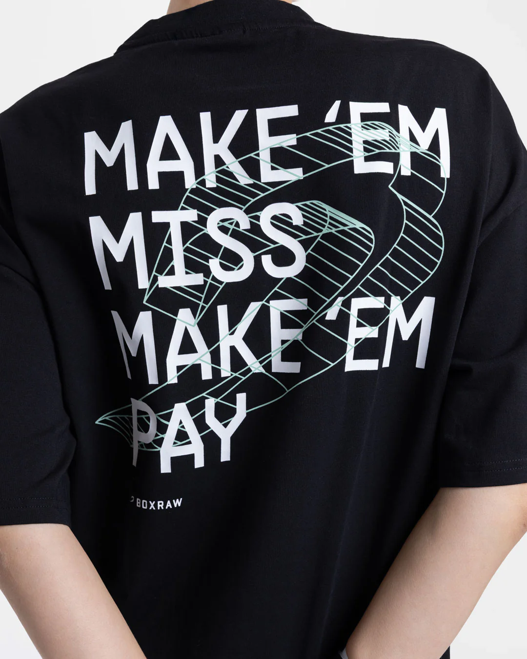 Make 'Em Miss Oversized T-Shirt - Black - Image 8