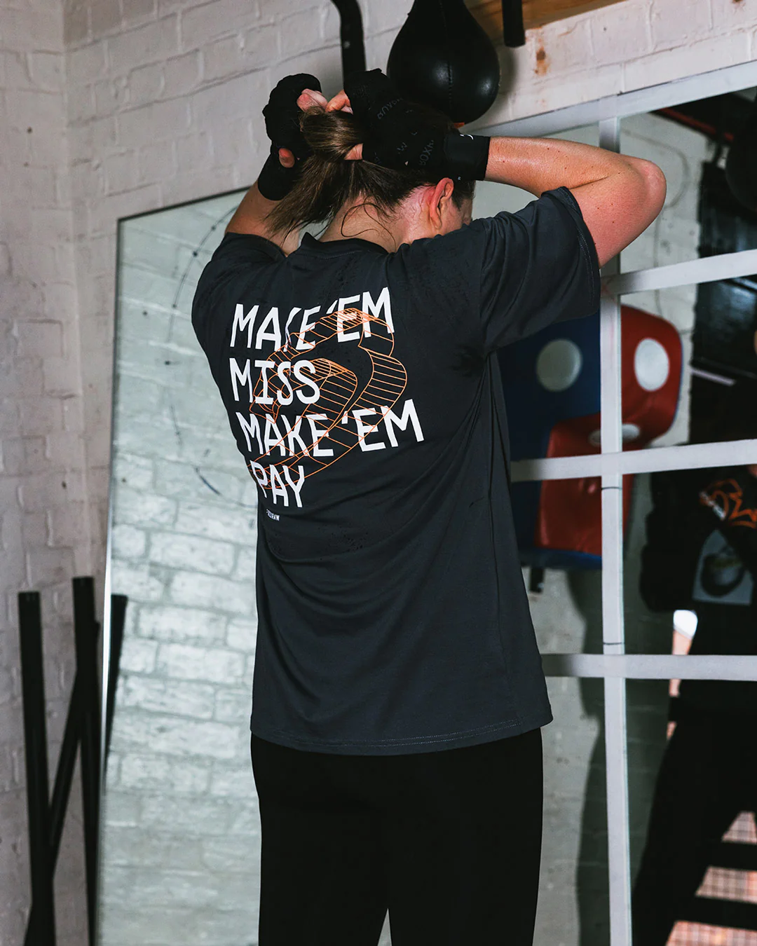 Make 'Em Miss Oversized T-Shirt - Charcoal - Image 3