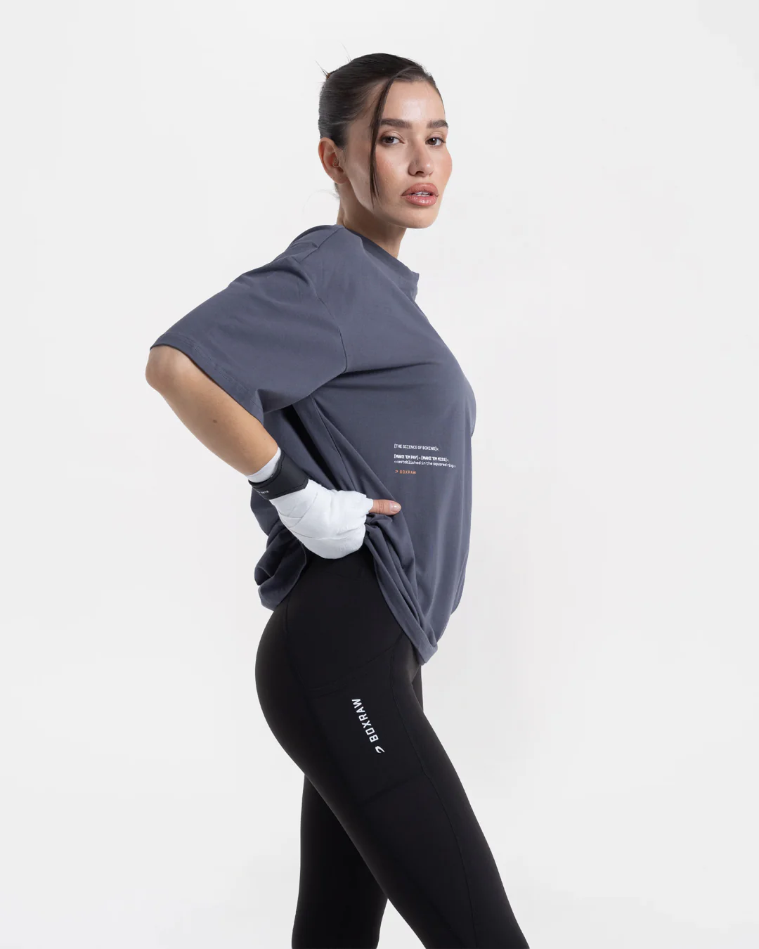 Make 'Em Miss Oversized T-Shirt - Charcoal - Image 4
