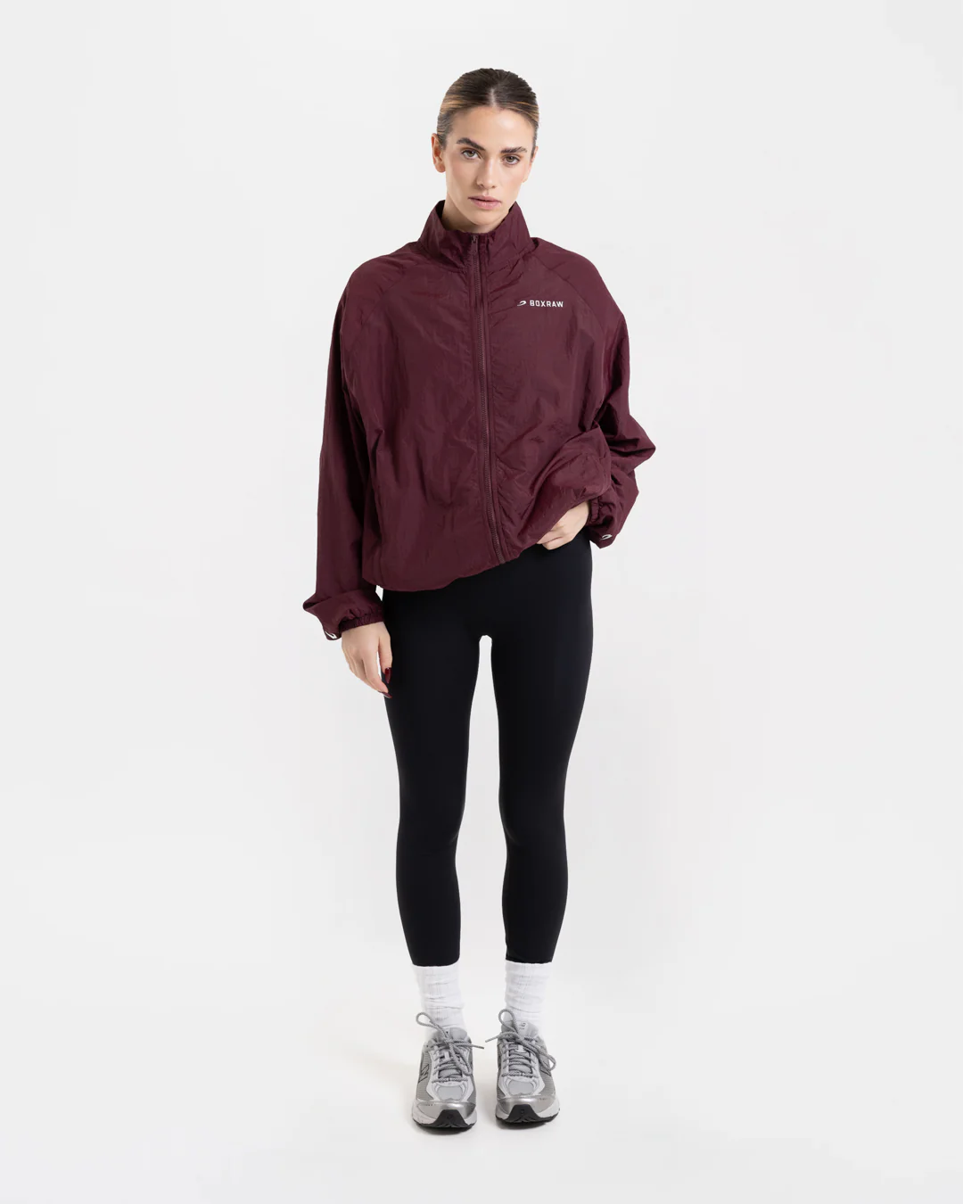 Saxton Track Jacket - Burgundy - Image 2