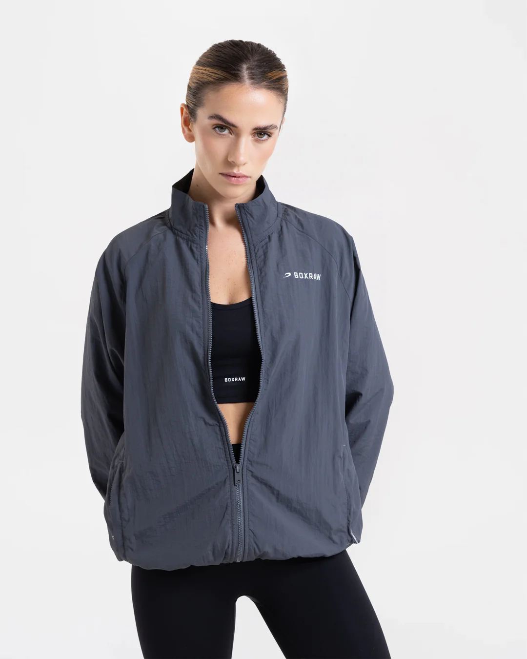 Saxton Track Jacket - Charcoal - Image 3