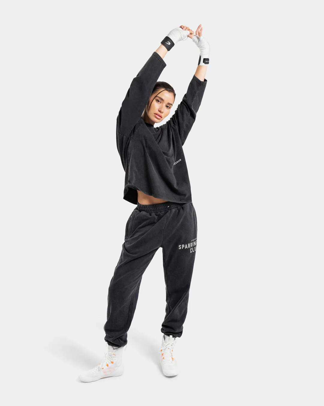 Sparring Club Long Sleeve T-Shirt - Washed Black - Image 5
