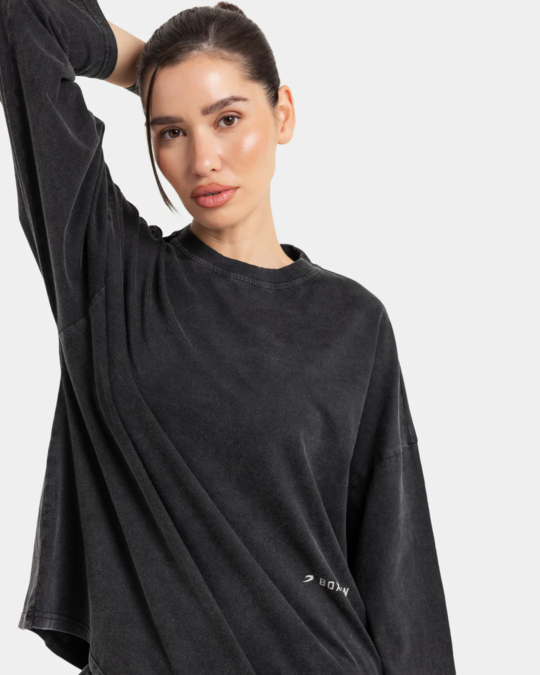 Sparring Club Long Sleeve T-Shirt - Washed Black - Image 9