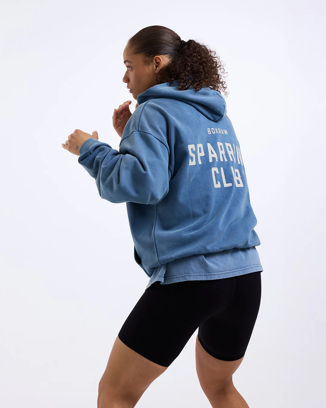 Sparring Club Oversized Hoodie - Washed Baby Blue - Image 5