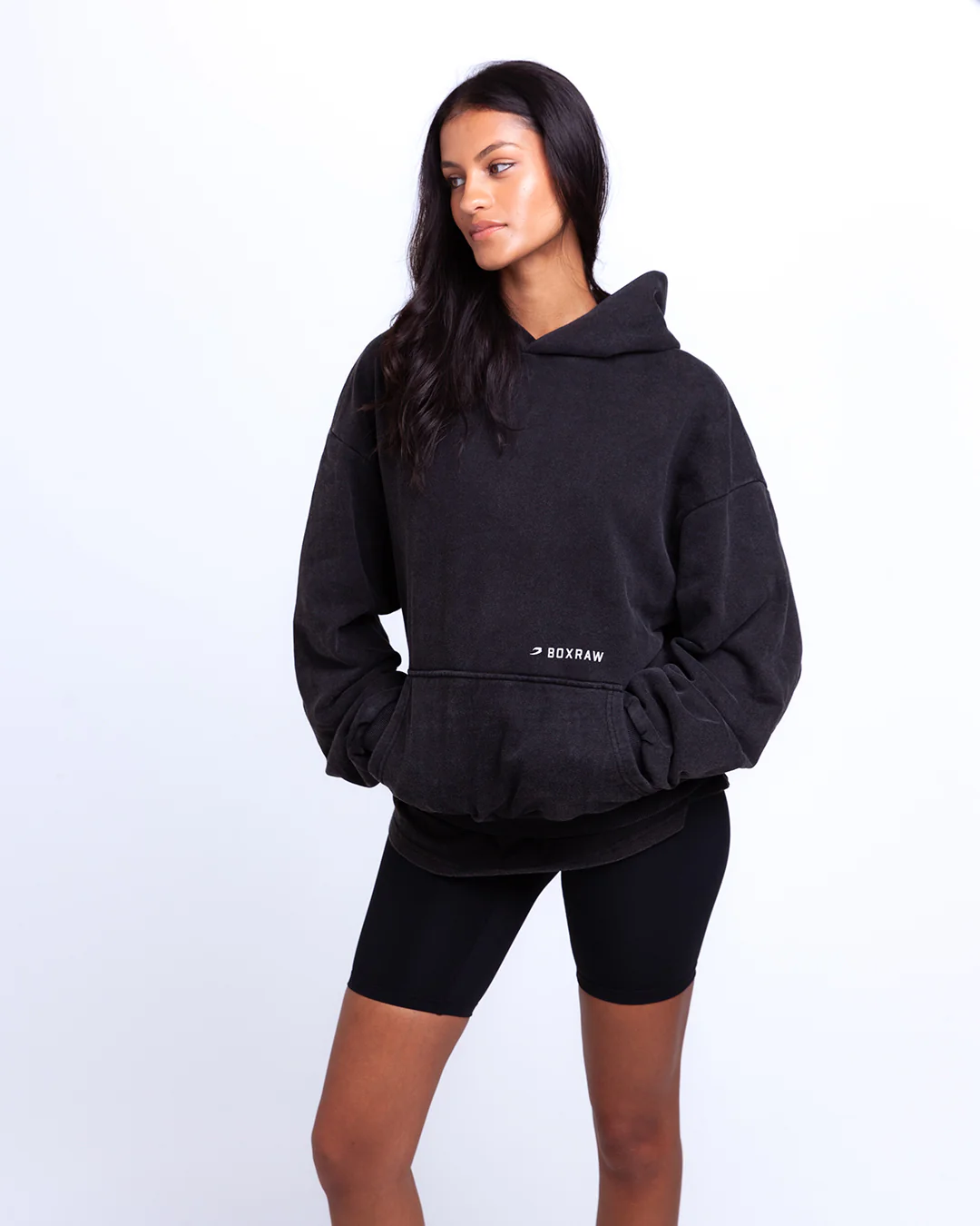 Sparring Club Oversized Hoodie - Washed Black - Image 5