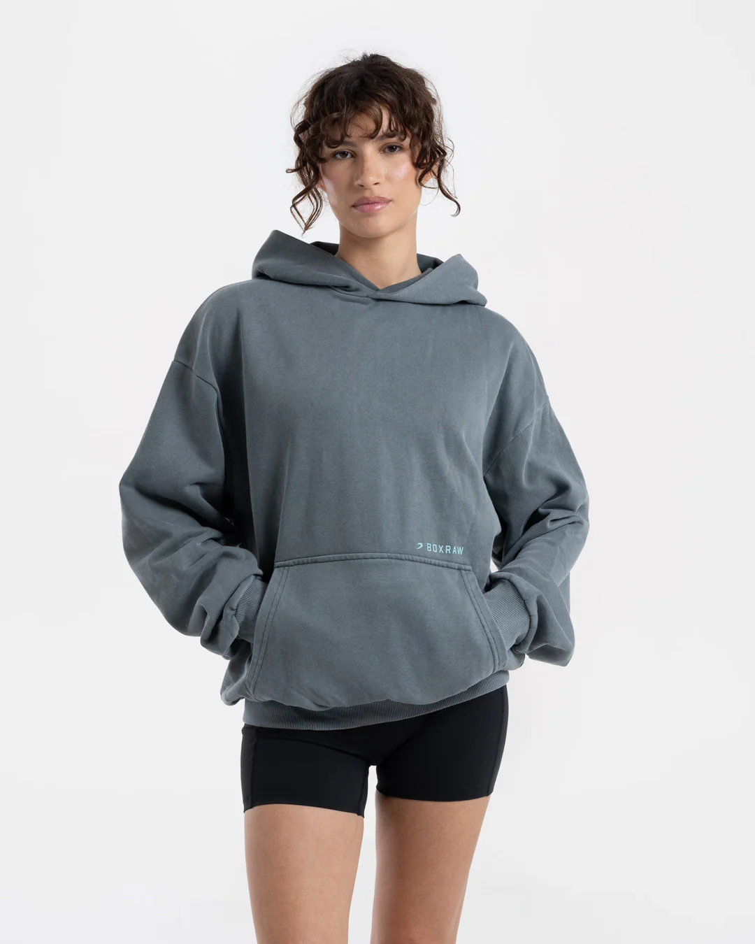 Sparring Club Oversized Hoodie - Washed Charcoal - Image 4