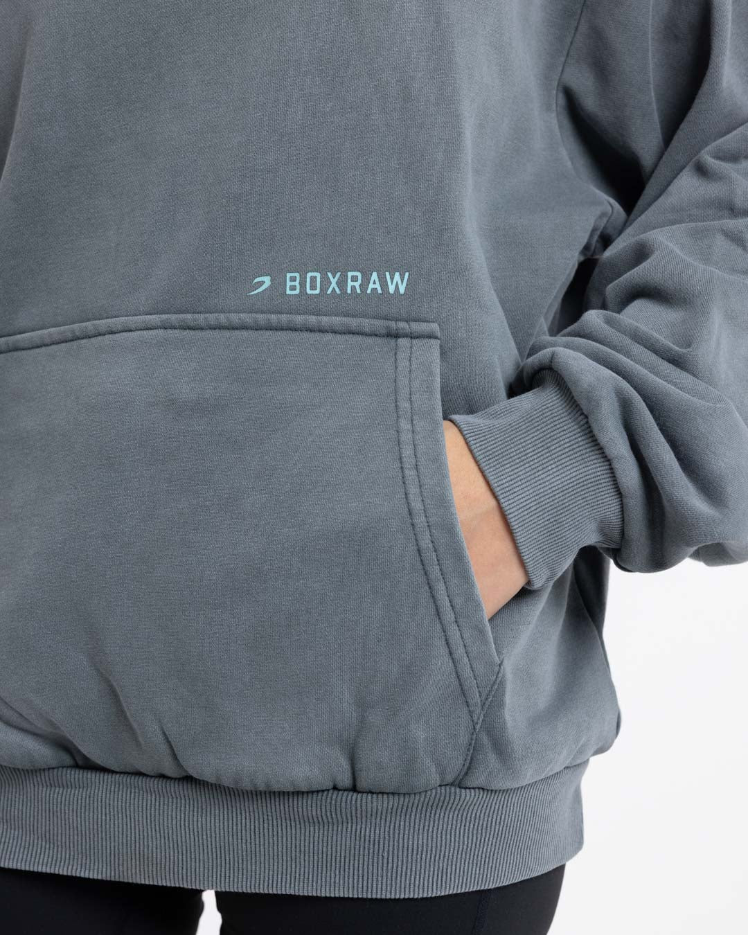 Sparring Club Oversized Hoodie - Washed Charcoal - Image 7