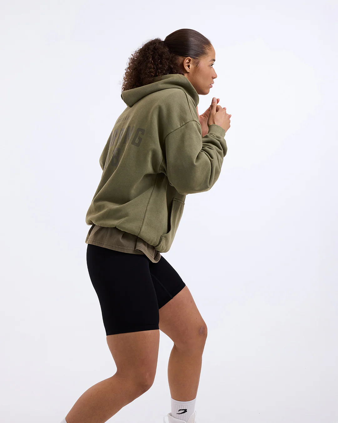 Sparring Club Oversized Hoodie - Washed Olive - Image 6