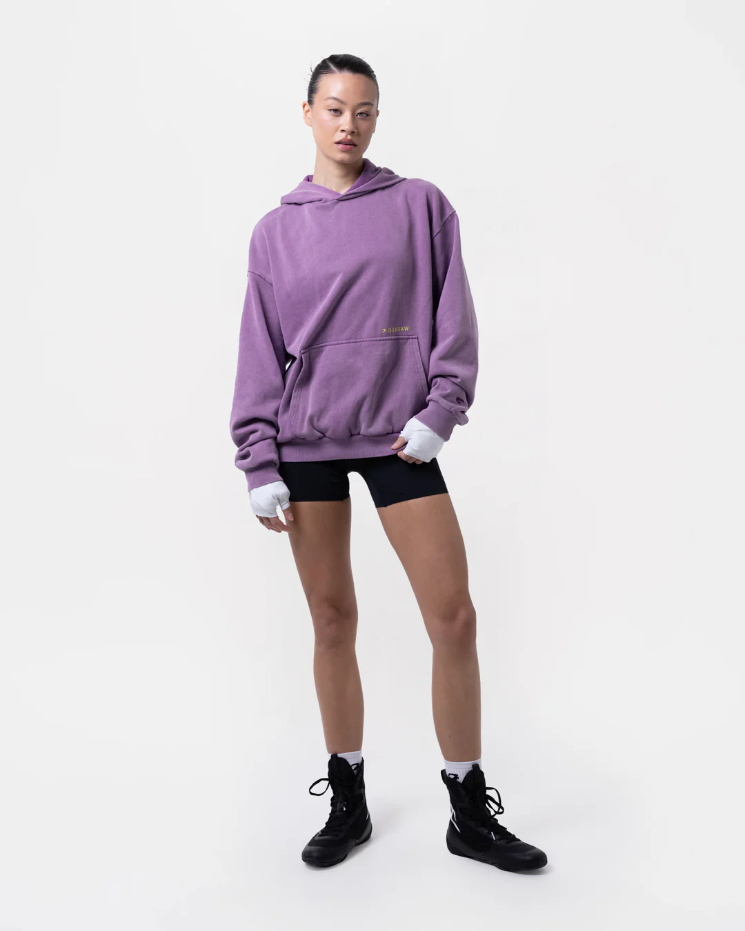 Sparring Club Oversized Hoodie - Washed Purple - Image 2
