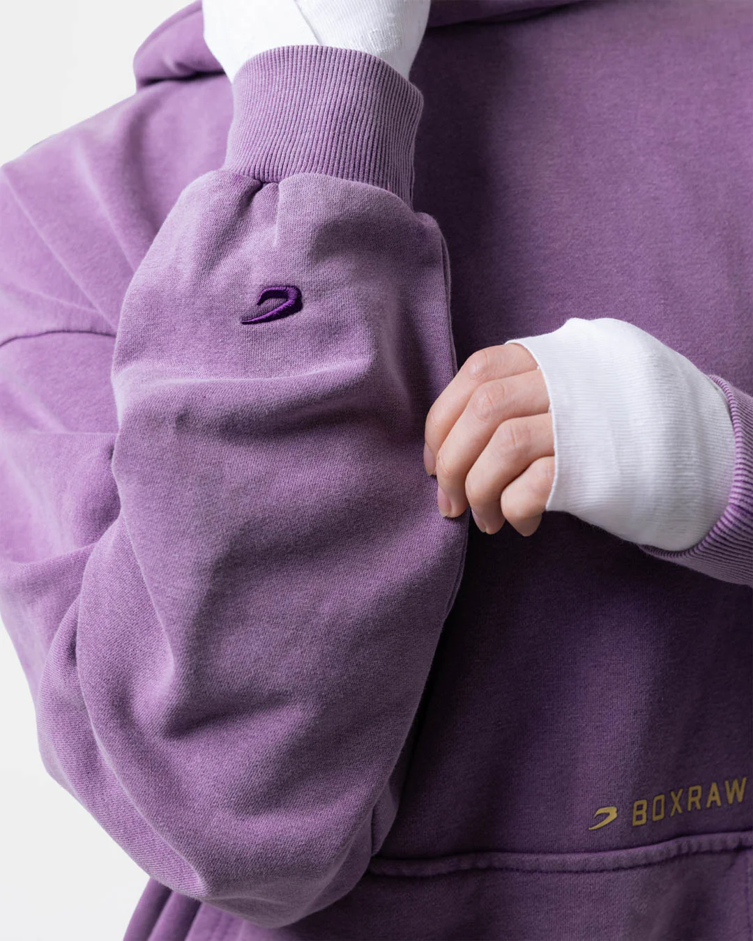 Sparring Club Oversized Hoodie - Washed Purple - Image 8
