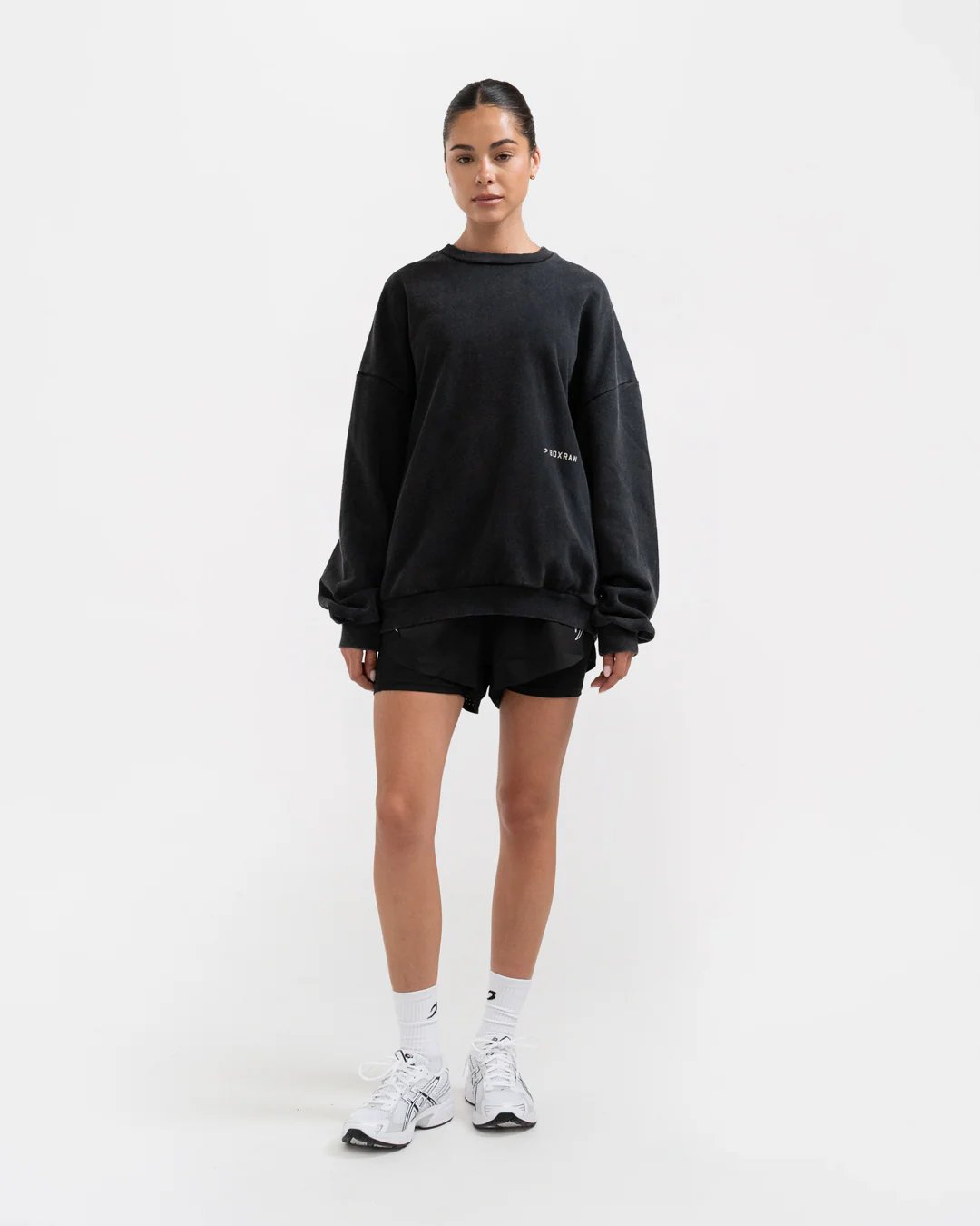 Sparring Club Oversized Sweatshirt - Washed Black - Image 2