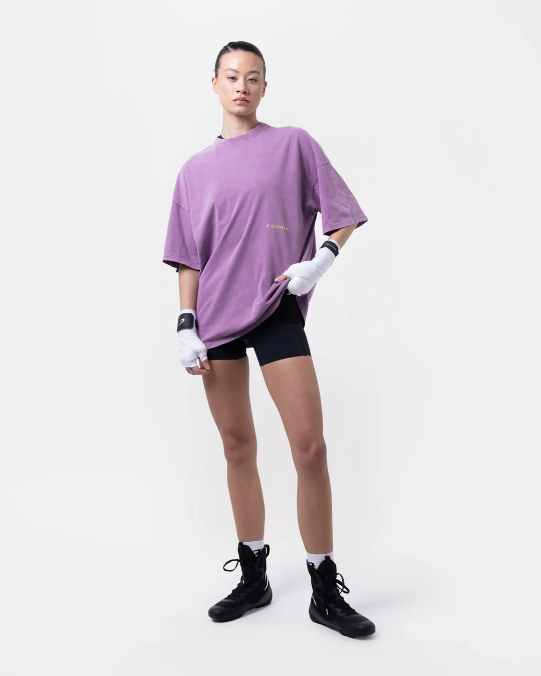 Sparring Club Oversized T-Shirt - Washed Purple - Image 2