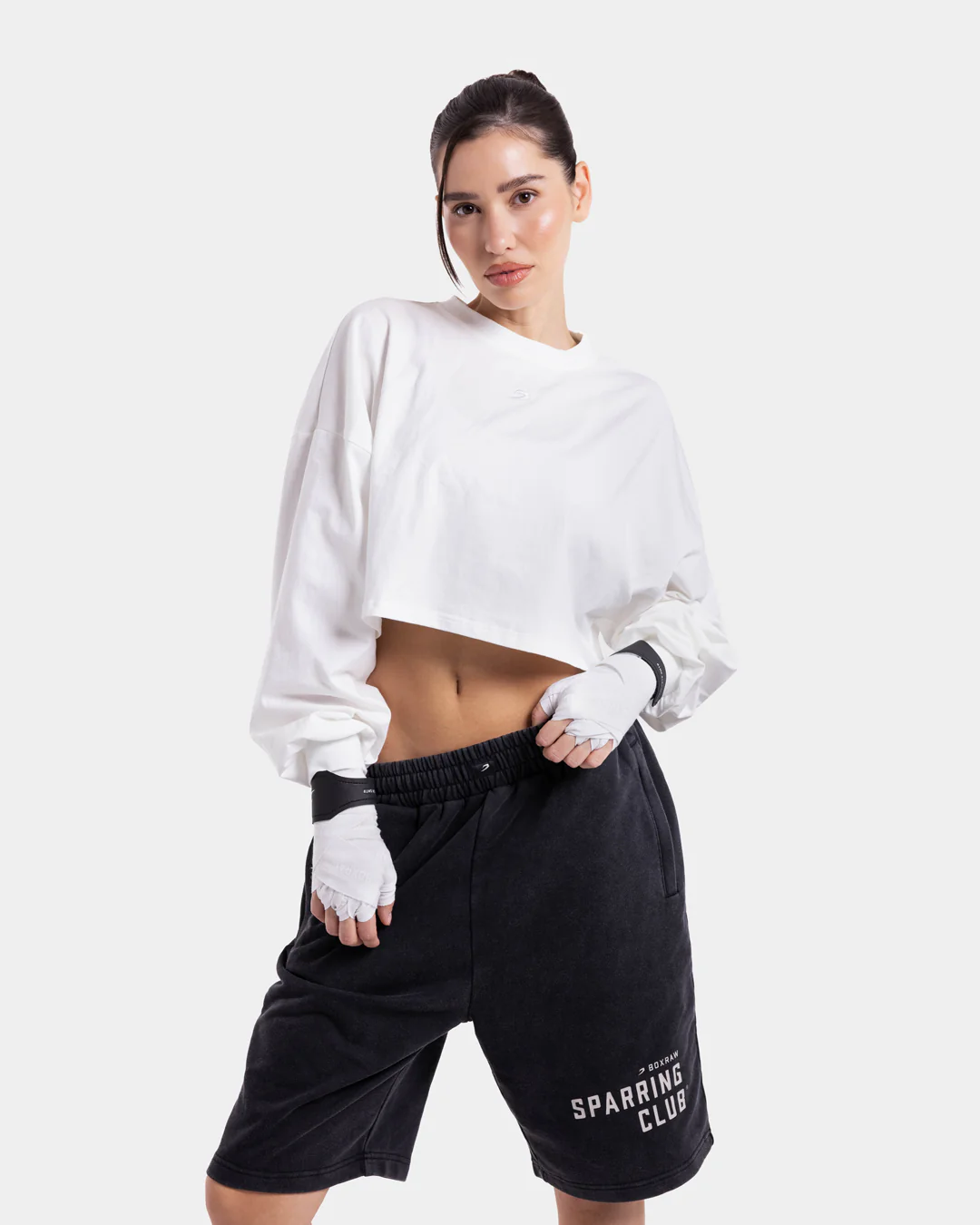 Sparring Club Sweat Shorts - Washed Black - Image 2