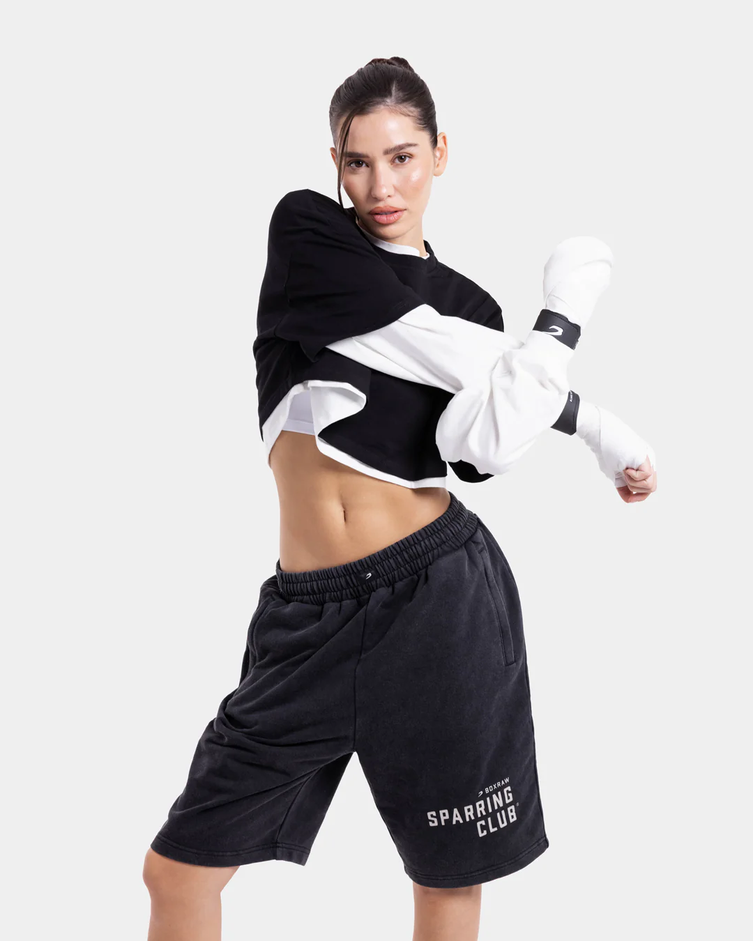 Sparring Club Sweat Shorts - Washed Black - Image 7