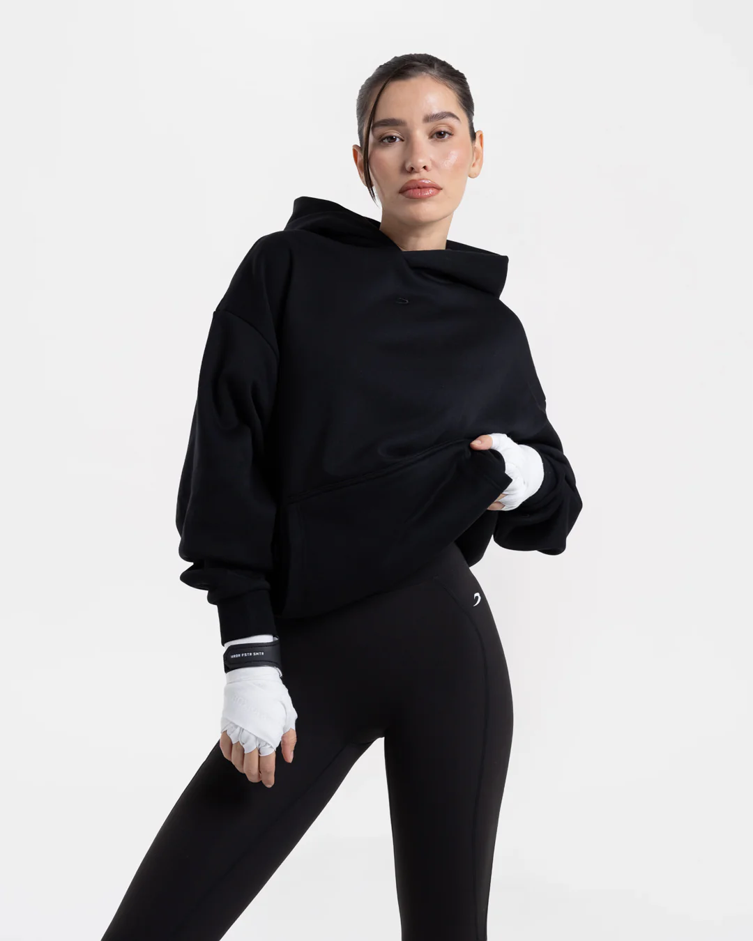 Strike Oversized Hoodie - Black - Image 4