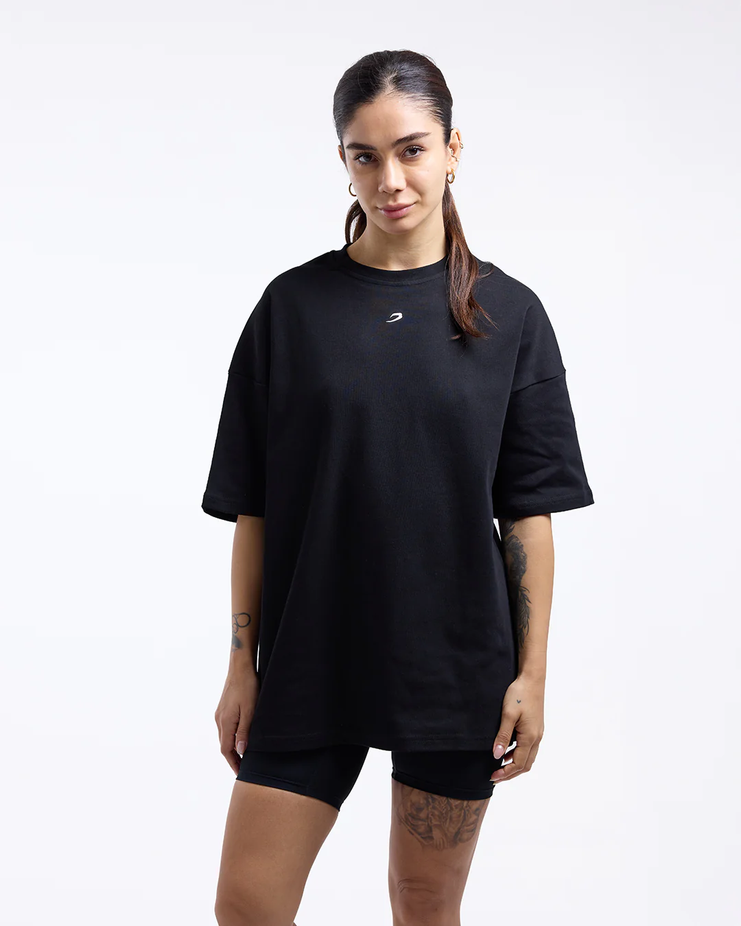 Strike Oversized T-Shirt - Black - Image 4