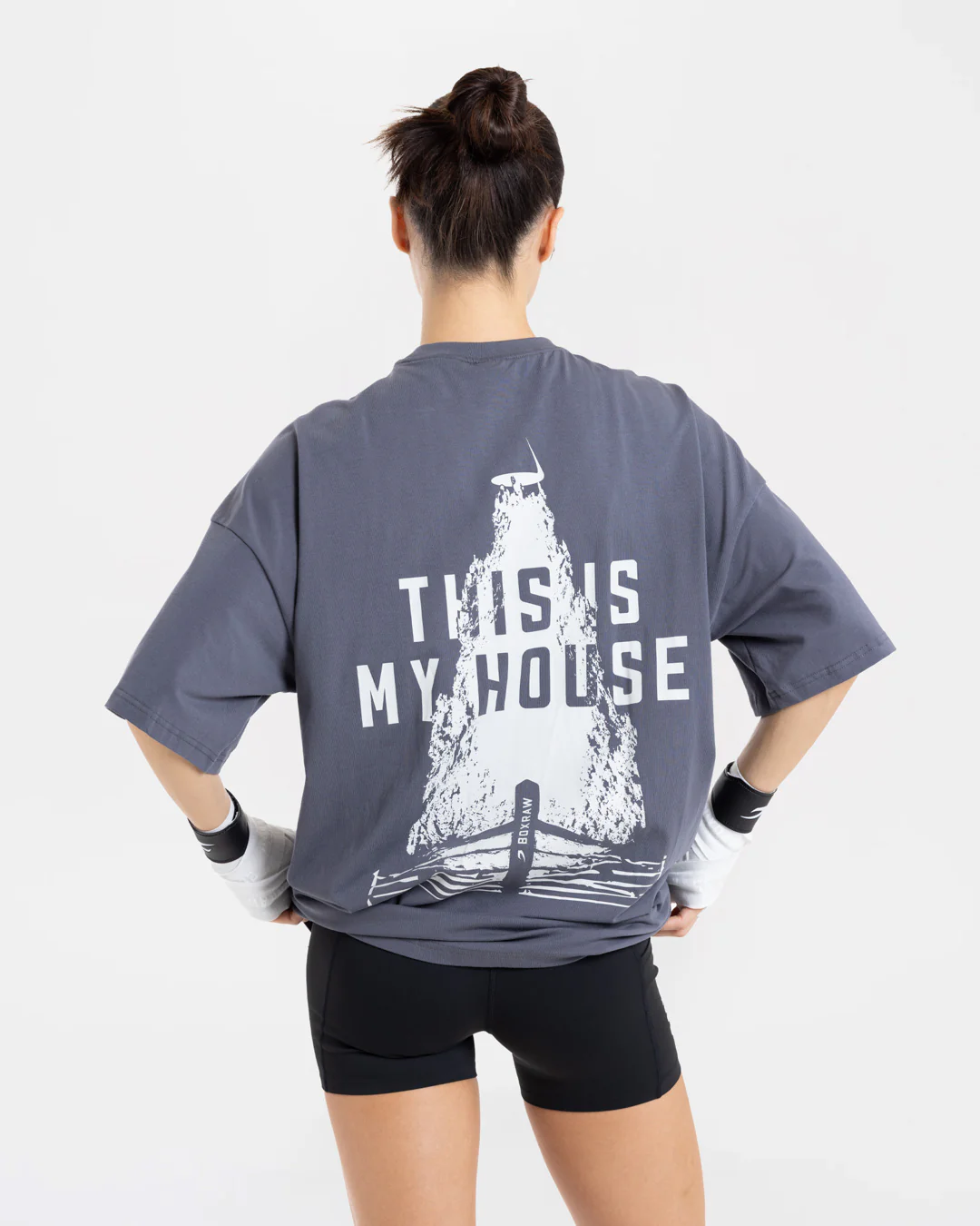 This Is My House Oversized T-Shirt - Charcoal - Image 5