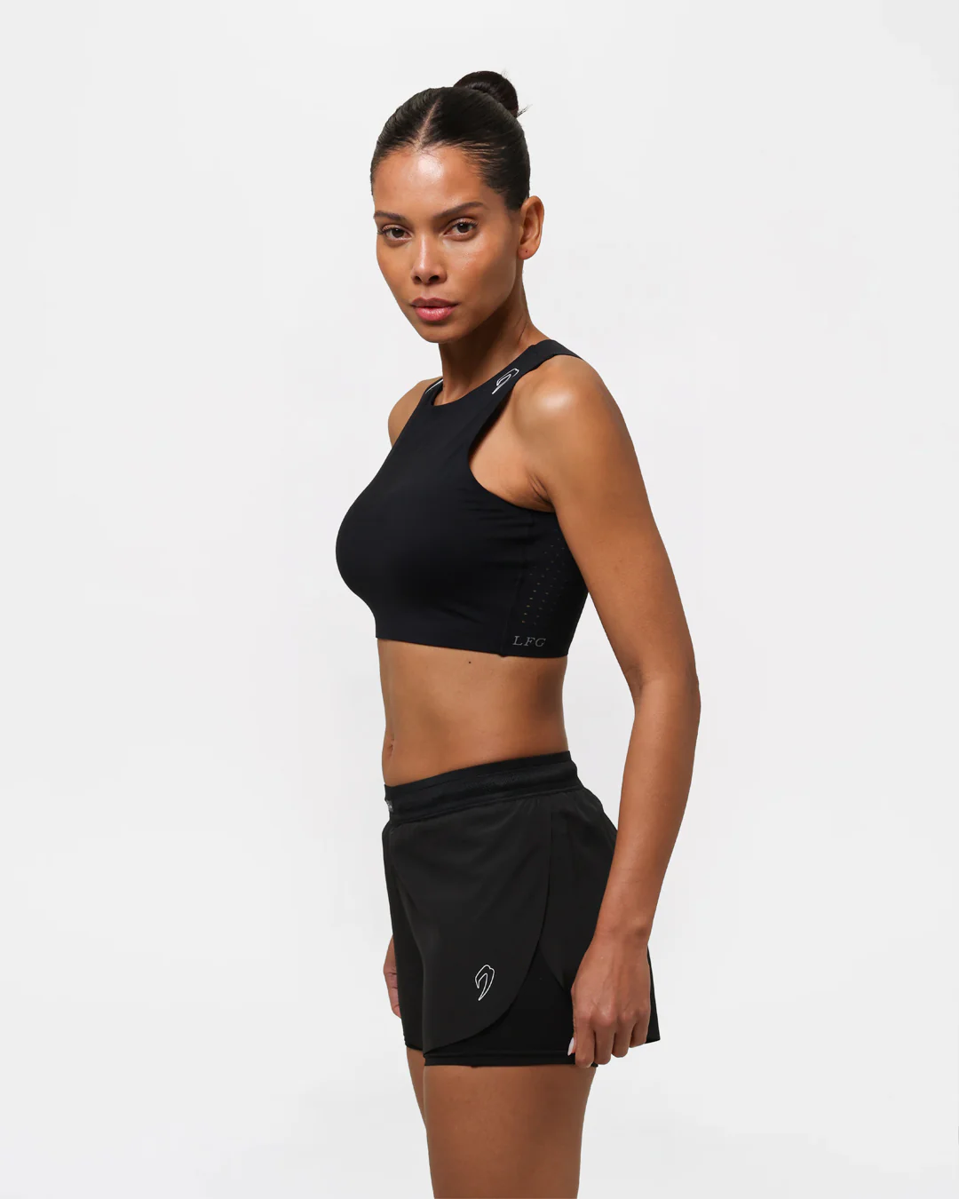 Tunero Racer Sports Bra - Black - Image 4