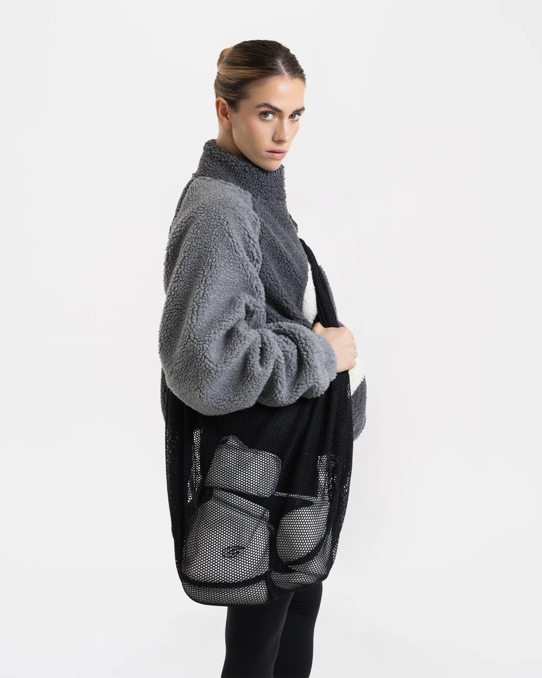 Walker Sherpa Jacket - Charcoal/Grey - Image 6