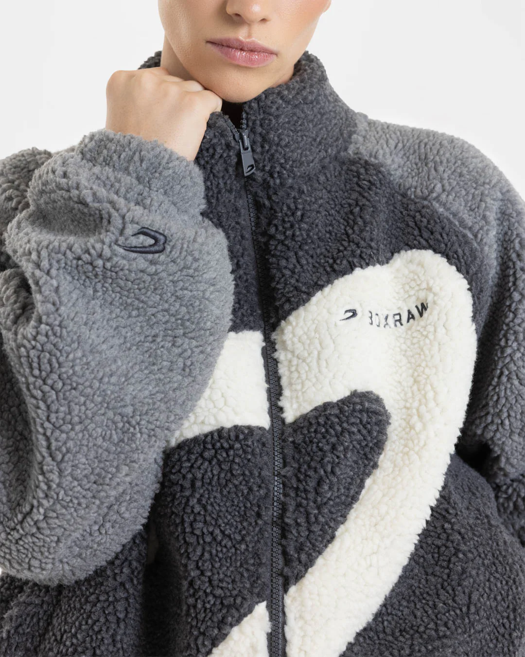 Walker Sherpa Jacket - Charcoal/Grey - Image 8