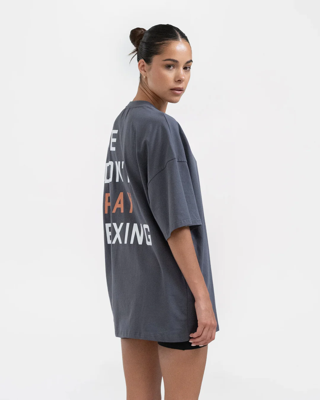 We Don't Play Boxing Oversized T-Shirt - Charcoal - Image 4